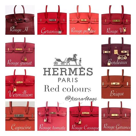 rouge hermes peinture|hermes bag colors.